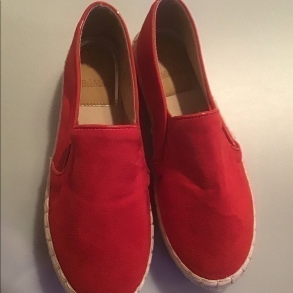 Bella Marie Red Suede Espadrilles Size 6